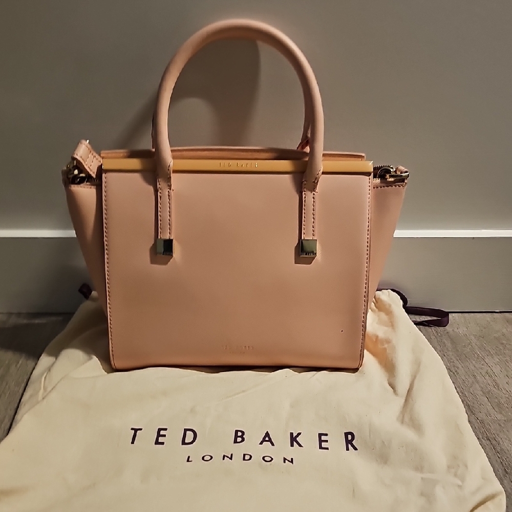 Ted Baker Pink Satchel with Gold Hardware